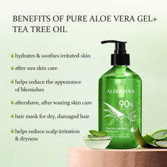 Aloderma gel Aloe: aplicación suave en la piel para calmar irritaciones ligeras.