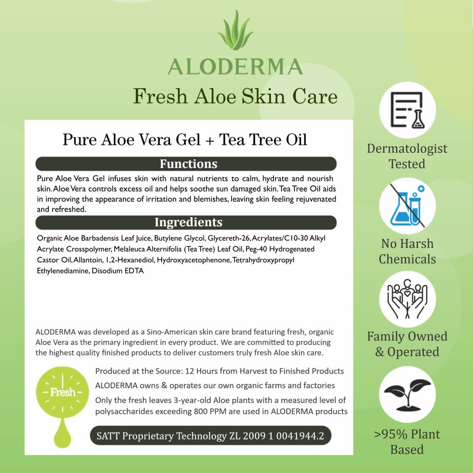 Aloderma gel Aloe: después del afeitado para una sensación fresca.