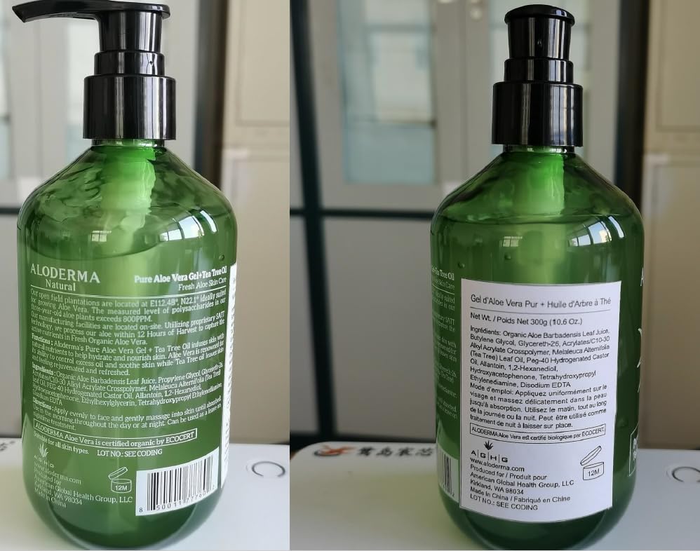 Aloderma gel Aloe: finca orgánica para un cuidado sostenible y puro.