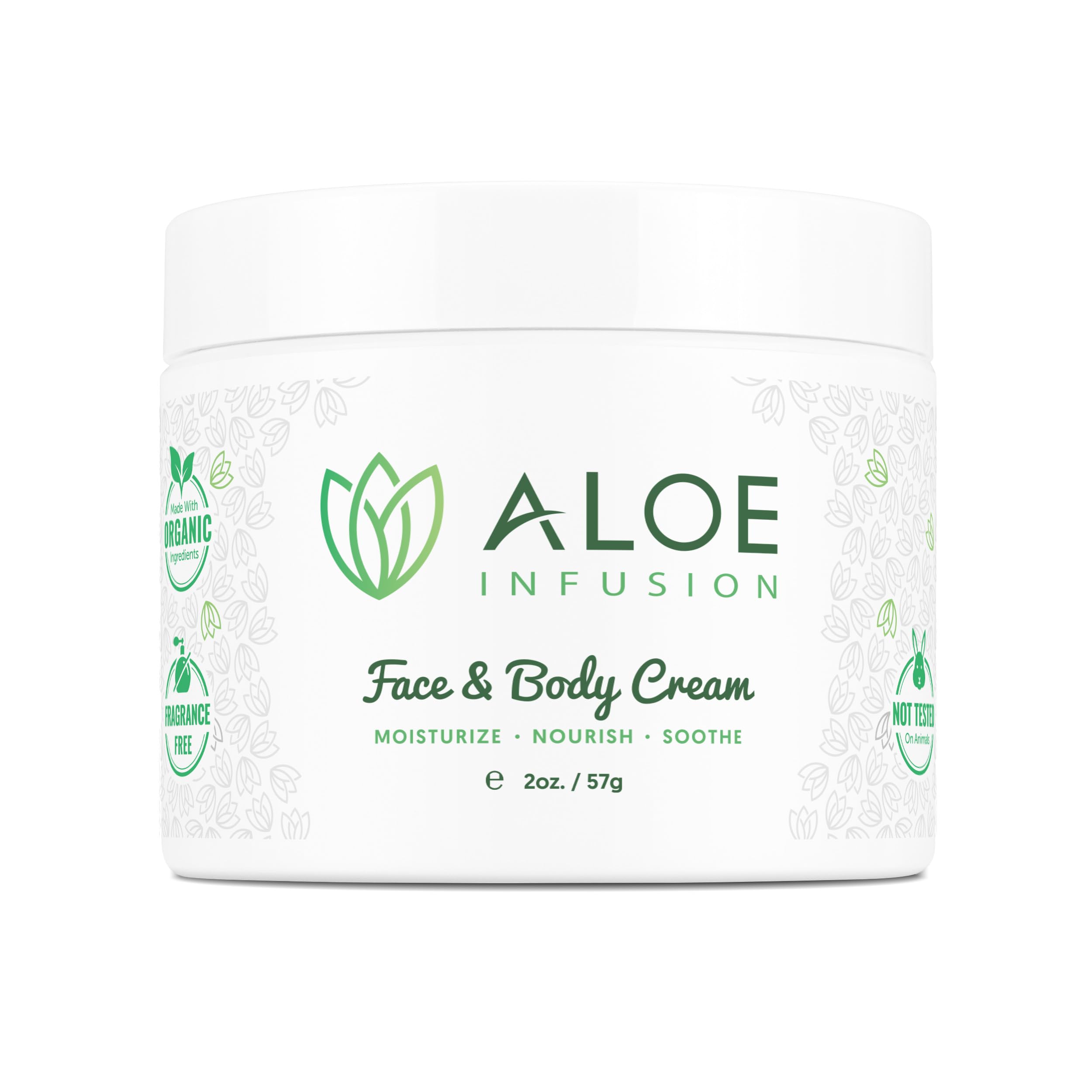 Aloe Infusion envase frontal: hidratación suave para piel seca.