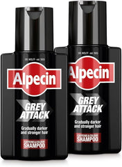 Alpecin Gray Attack, botella de champú con cafeína para canas naturales.