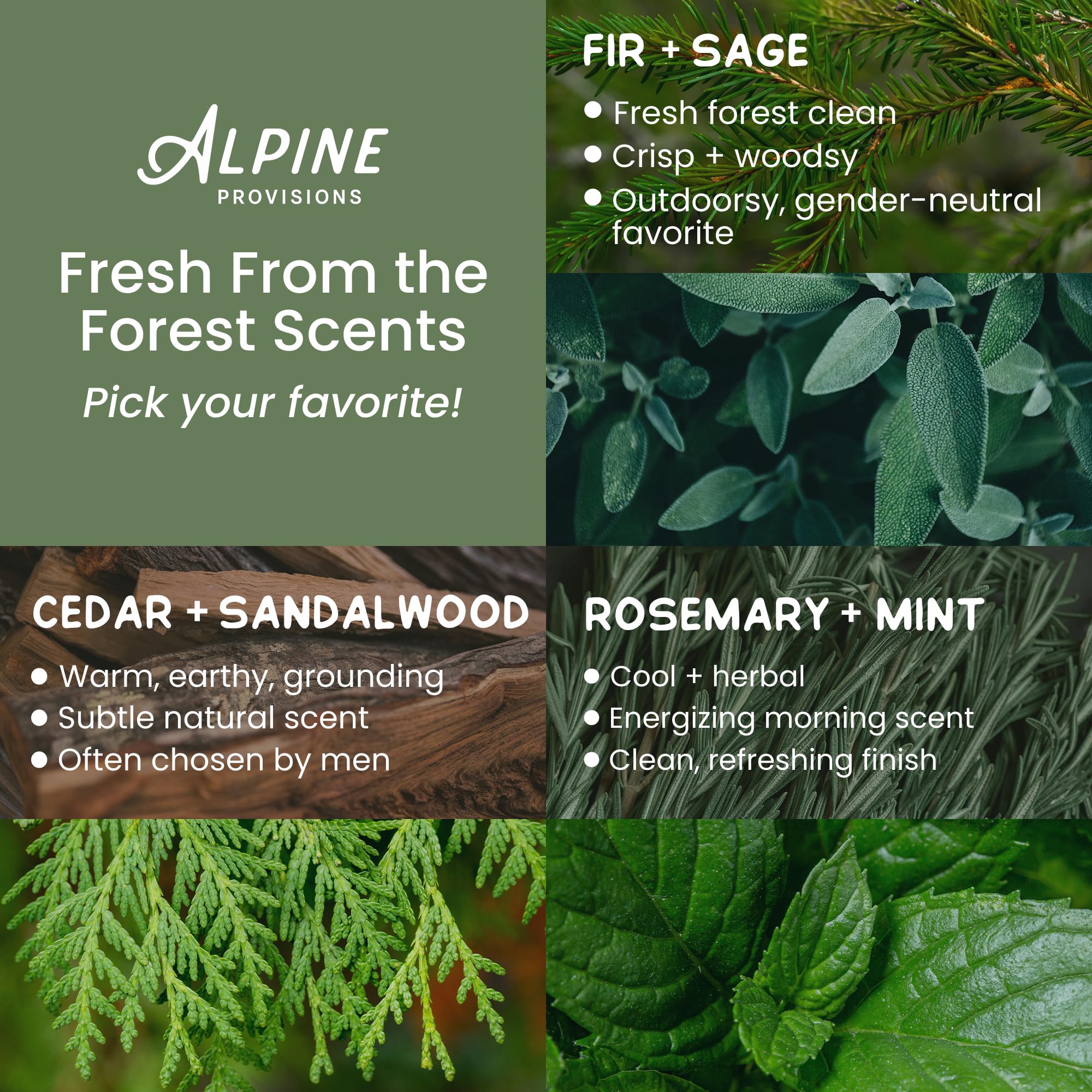 Alpine Provisions Champú natural apto para todo tipo de cabello y colores.