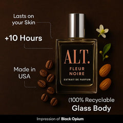 ALT. FRAGRANCES Fleur Noire, diseño lujoso que enfatiza la presencia en eventos.