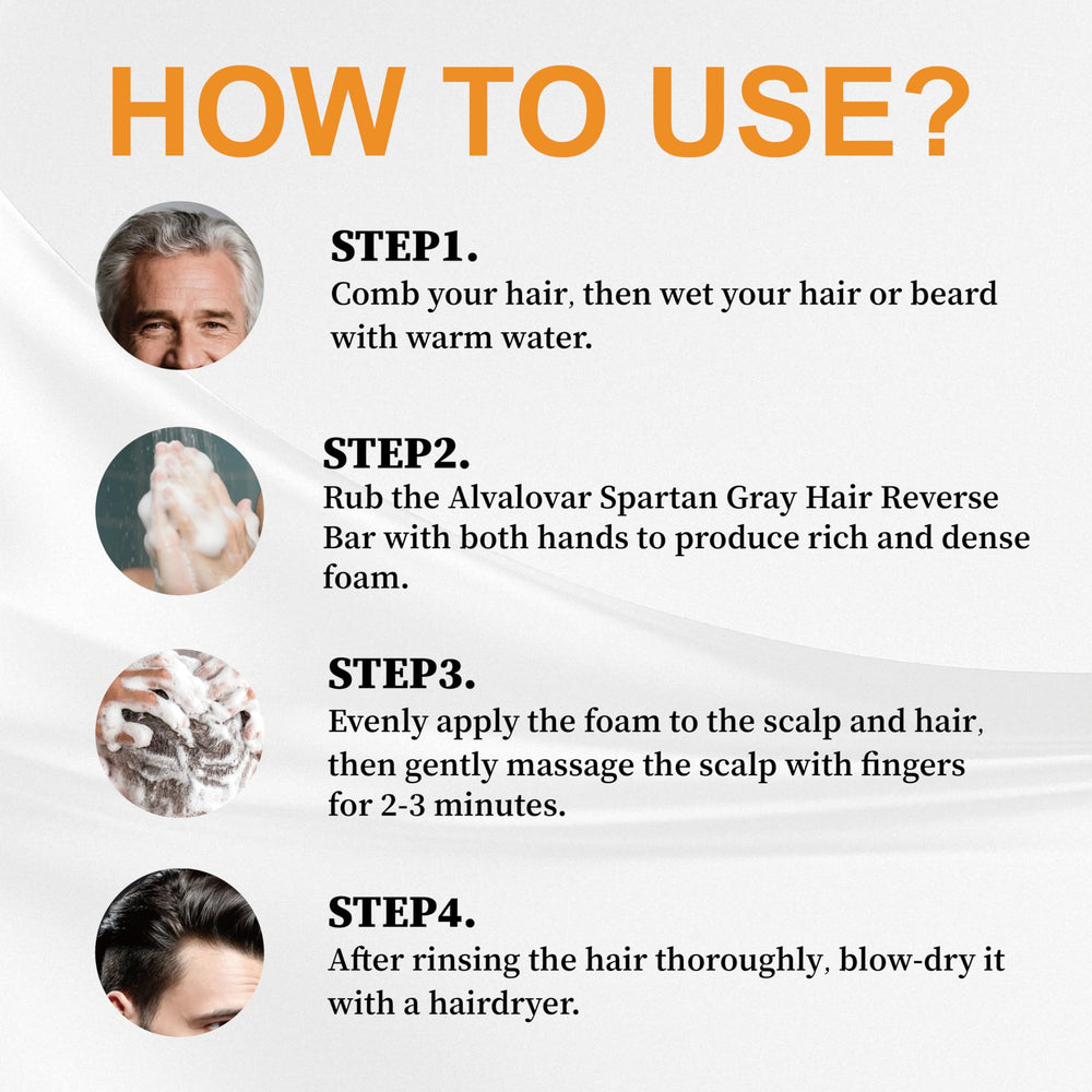 Alvalovar barra jabón negro para cabello, nutrición profunda en cuero cabelludo