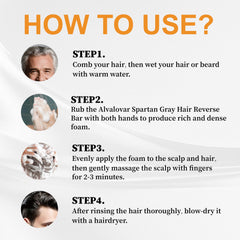 Alvalovar barra jabón negro para cabello, nutrición profunda en cuero cabelludo