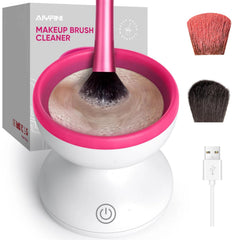 Alyfini limpia pinceles de maquillaje con sistema eficiente.