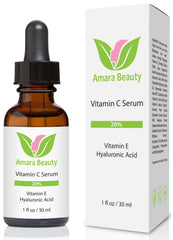 Aplicación de gotas de Amara Beauty Vitamina C 20% hidrata y suaviza.