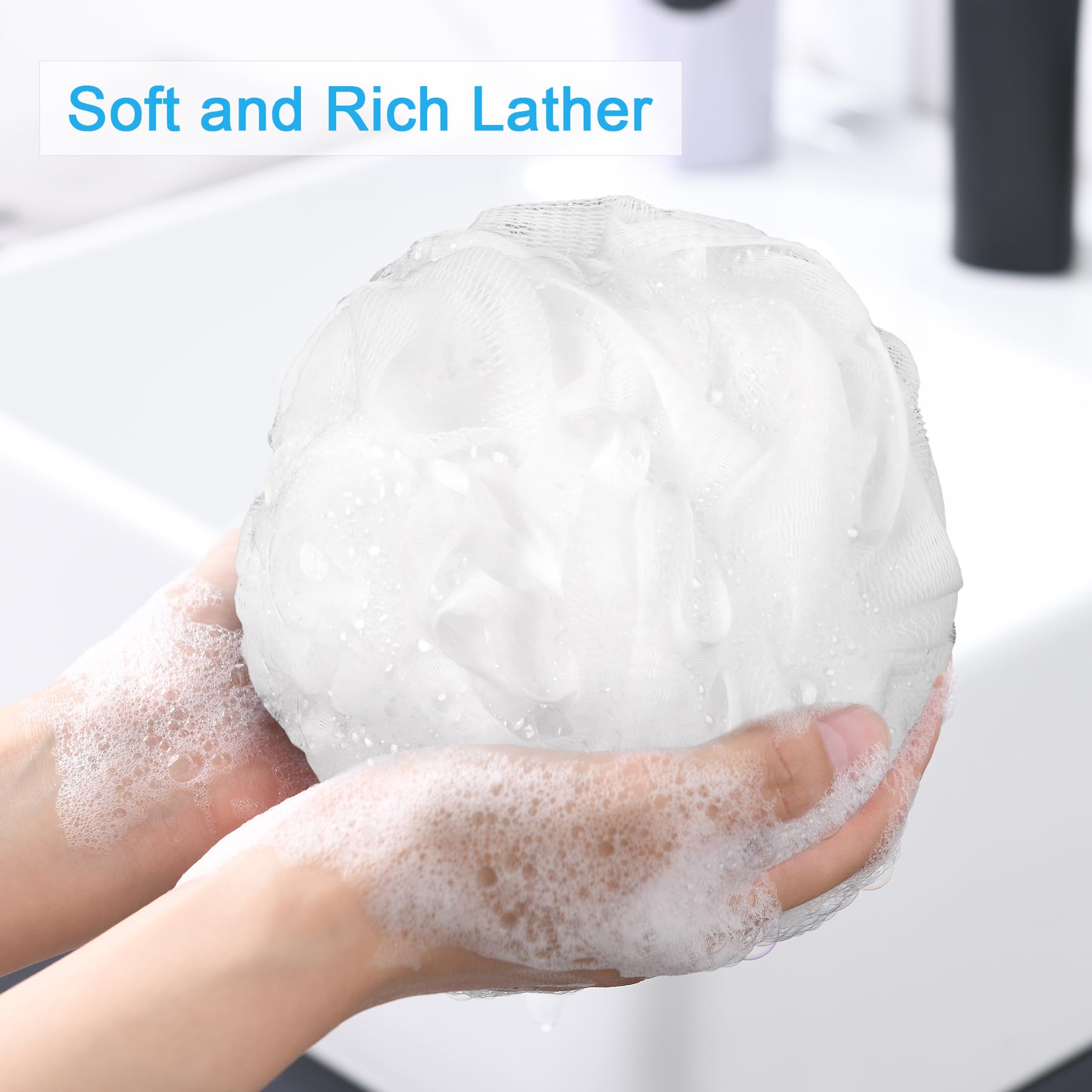AmazerBath set de 4 esponjas lufa en blanco nieve para compartir.