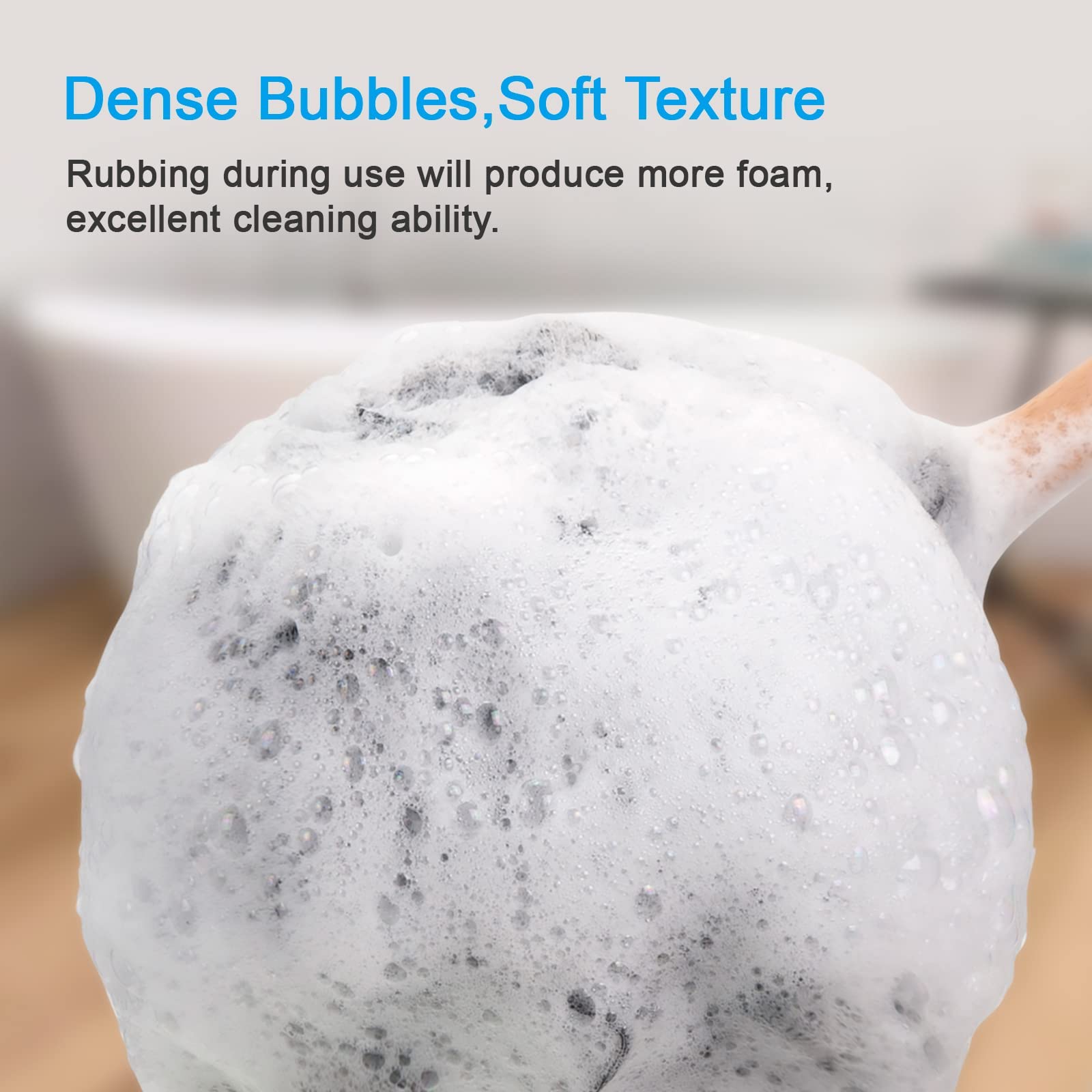 AmazerBath malla densa genera espuma abundante con poco gel