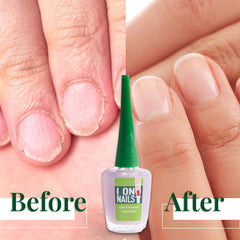 Amen Beauty I On Nails uñas-nutridas con acabado claro y fortalecimiento visible.