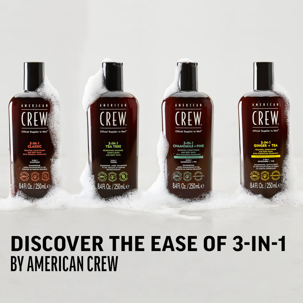 American Crew 3-in-1 Ginger Tea packaging on shelf