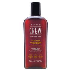 American Crew champú hidratante profundo en botella para cabello suave todo el día.
