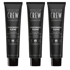 AMERICAN CREW coloración temporal para cabello gris, pack 3 práctico en casa.