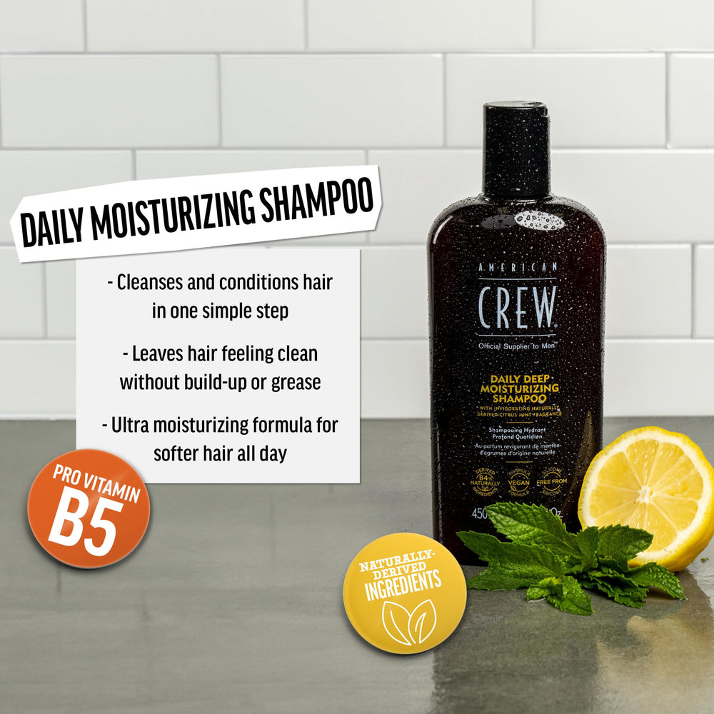American Crew fragancia Citrus Mint brinda sensación vigorizante tras el lavado.