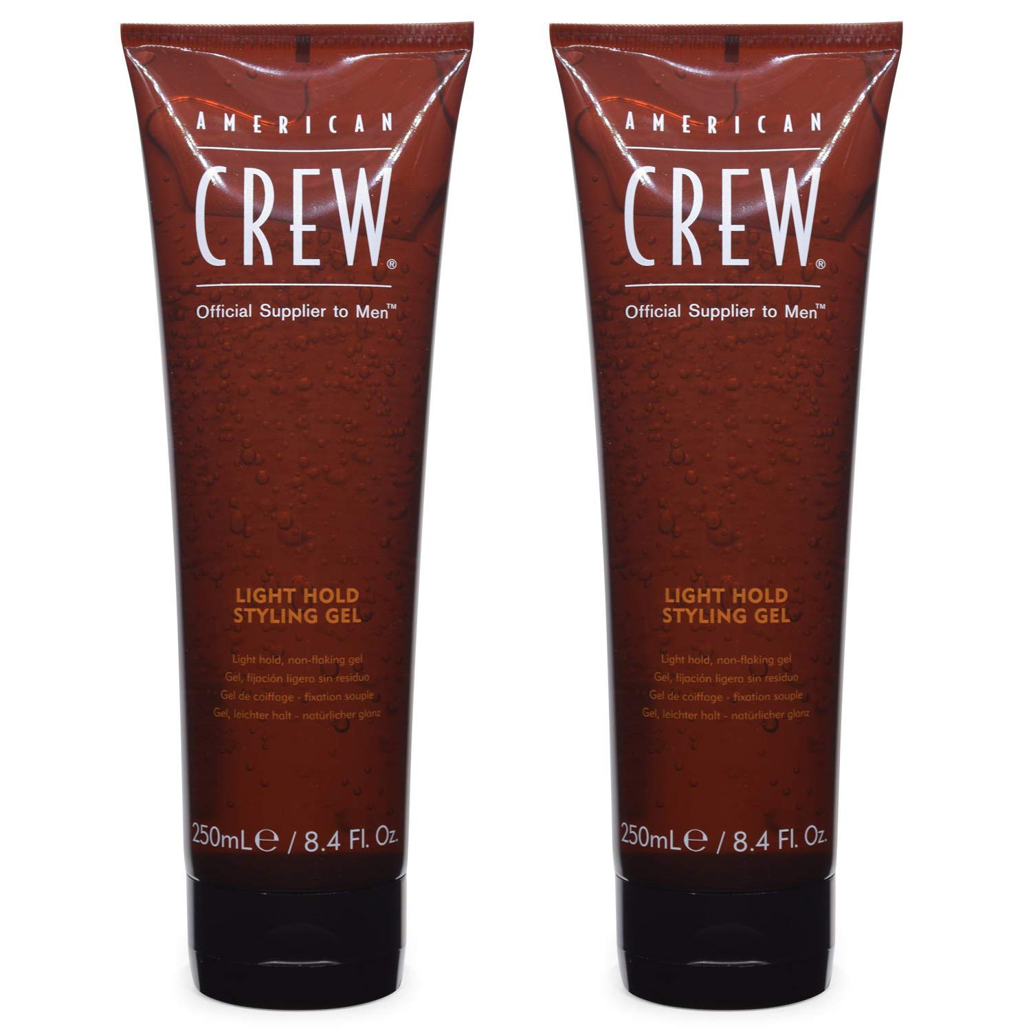 AMERICAN CREW gel-coiffant-leger-250ml flacon clair, offre tenue légère et brillance naturelle.