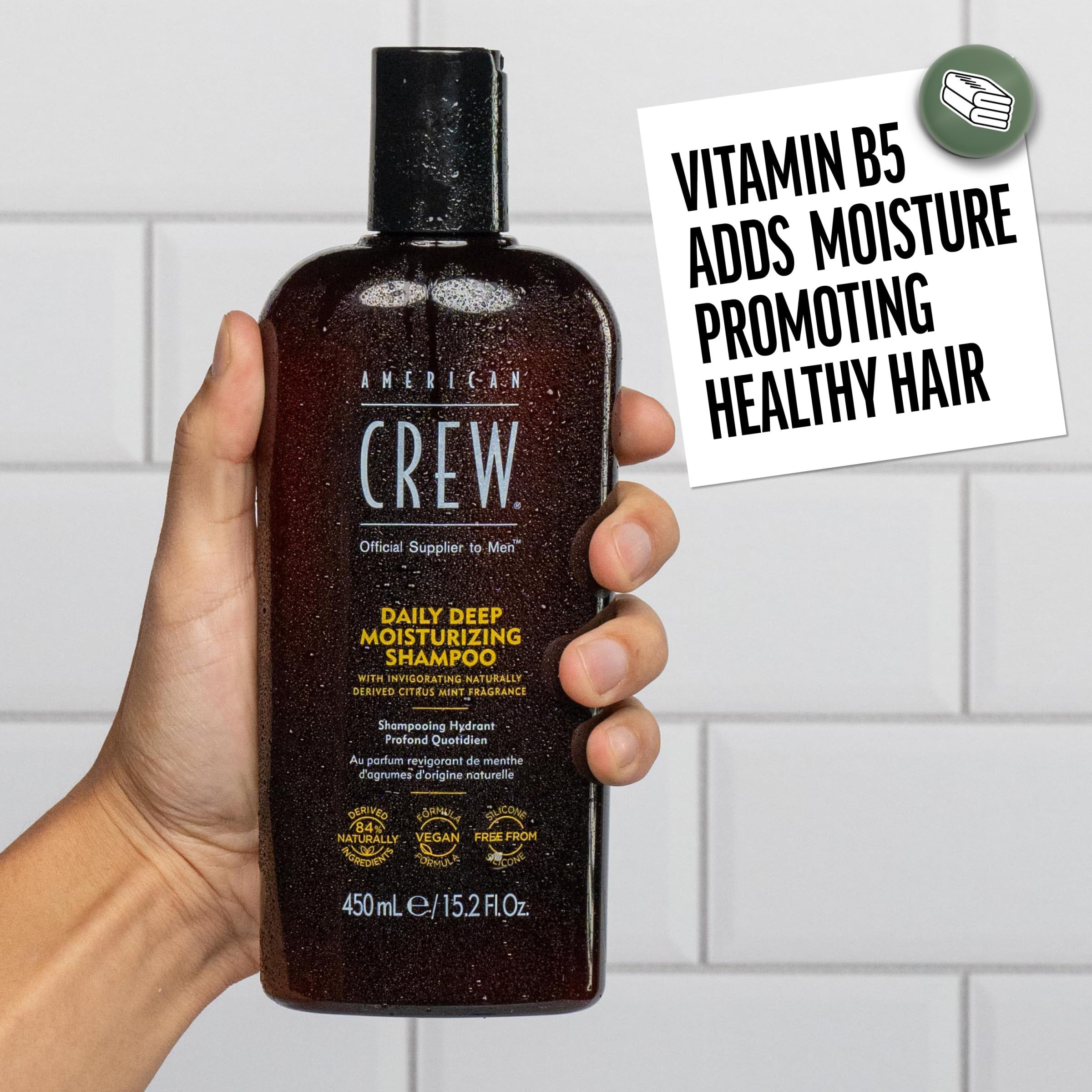 American Crew Shampoo: formule végan et sans silicone pour cheveux sains