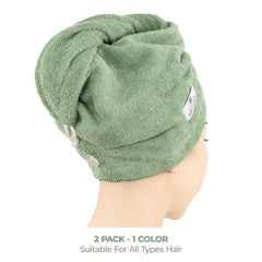American Soft Linen capuchón ajustable con dos botones, ideal para cabello rizado