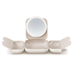 AMIRO M2 bolso maquillaje con luces en 3 colores, ideal para viaje.