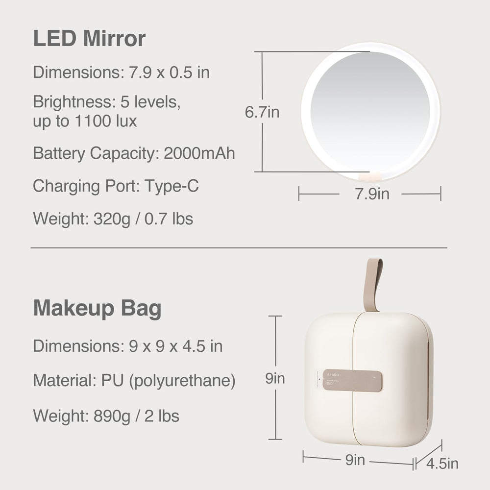 AMIRO M2 diseño compacto con asa para llevar con comodidad.