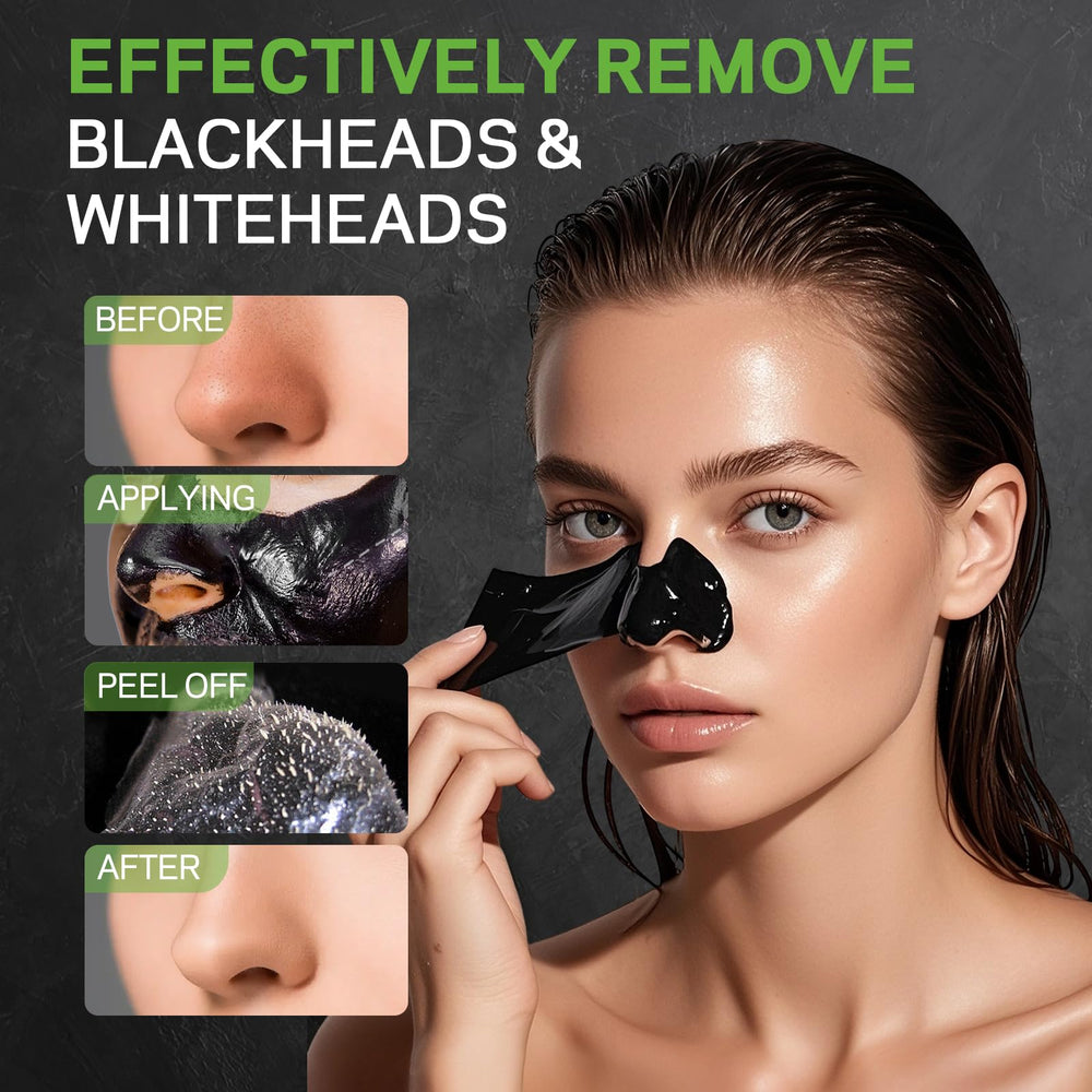 AMOADO charcoal peel-off layer demonstrates easy coverage for thorough pore purification.