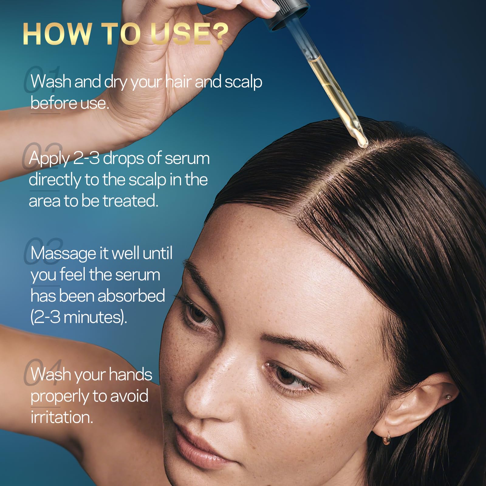 AMOADO Minoxidil Serum densidad capilar, apariencia más llena