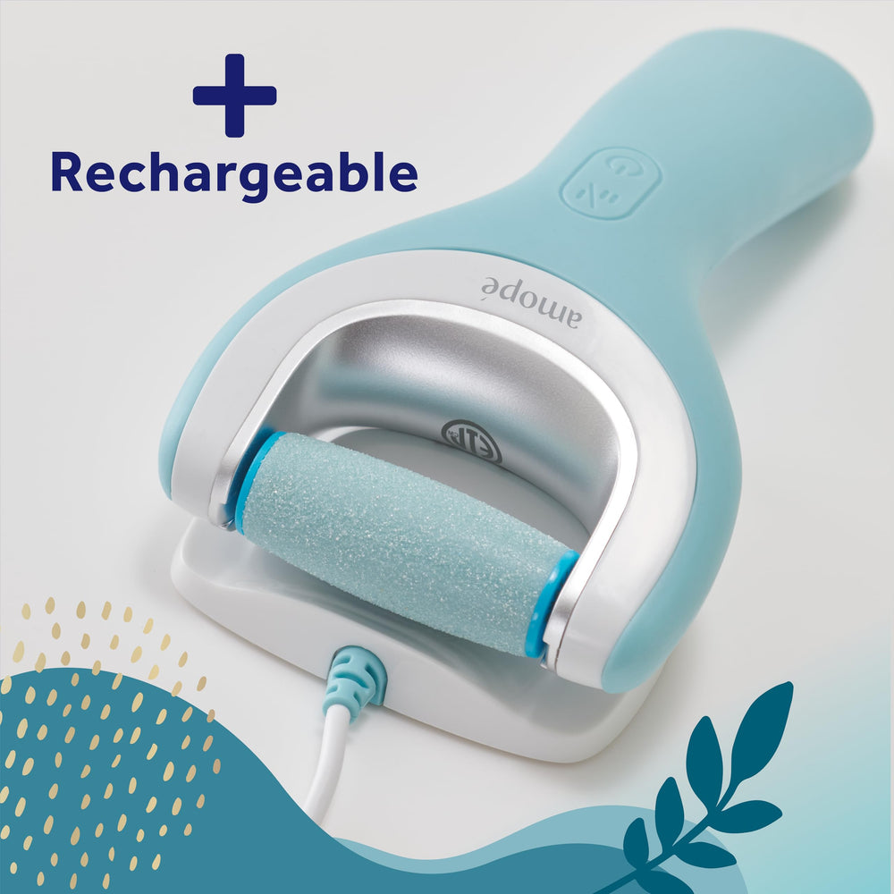 Amope Pedi Perfect Pro, estación de carga facilita recarga y almacenamiento.