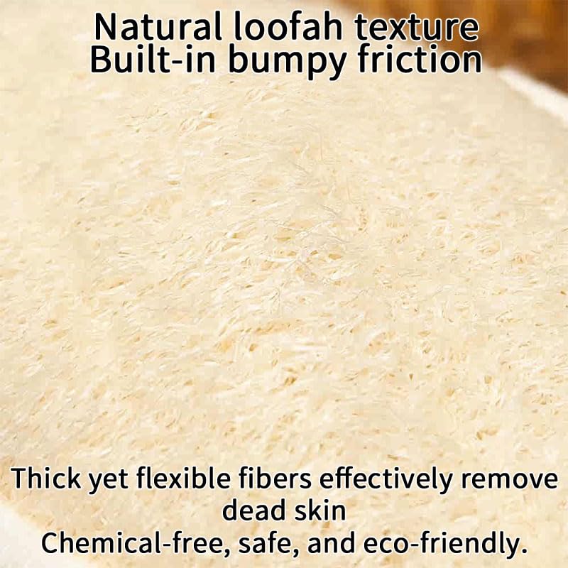 AMTEADM Loofah textura natural para limpieza suave.