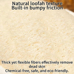 AMTEADM Loofah textura natural para limpieza suave.