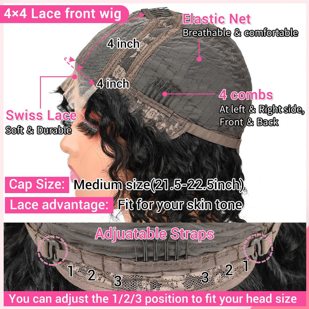 Peluca Amygirl cabello humano virgen sin pegamento cómoda