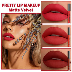 AMY'S DIARY labial líquido mate rojo, aplicación suave para todo el día.