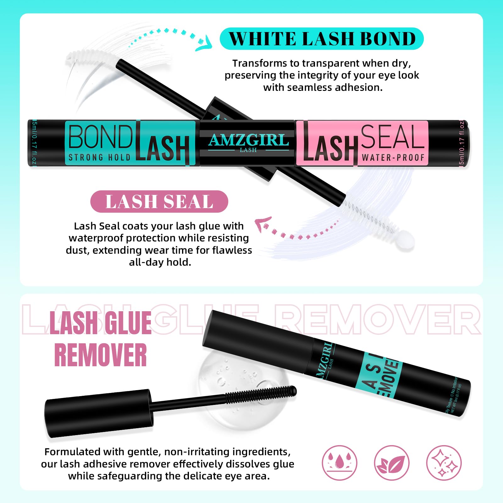 Banda invisible de AMZGIRL LASH Clusters para un encaje natural sin esfuerzo.