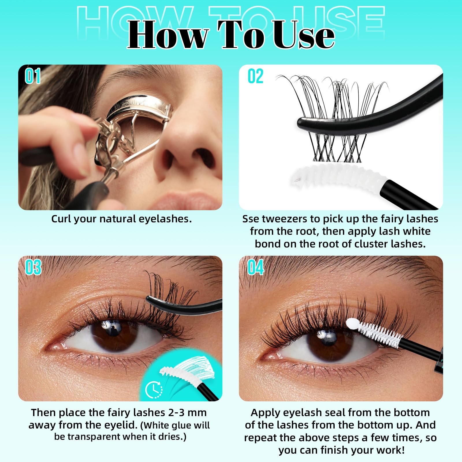 AMZGIRL LASH resistente al sudor y al agua para uso diario.
