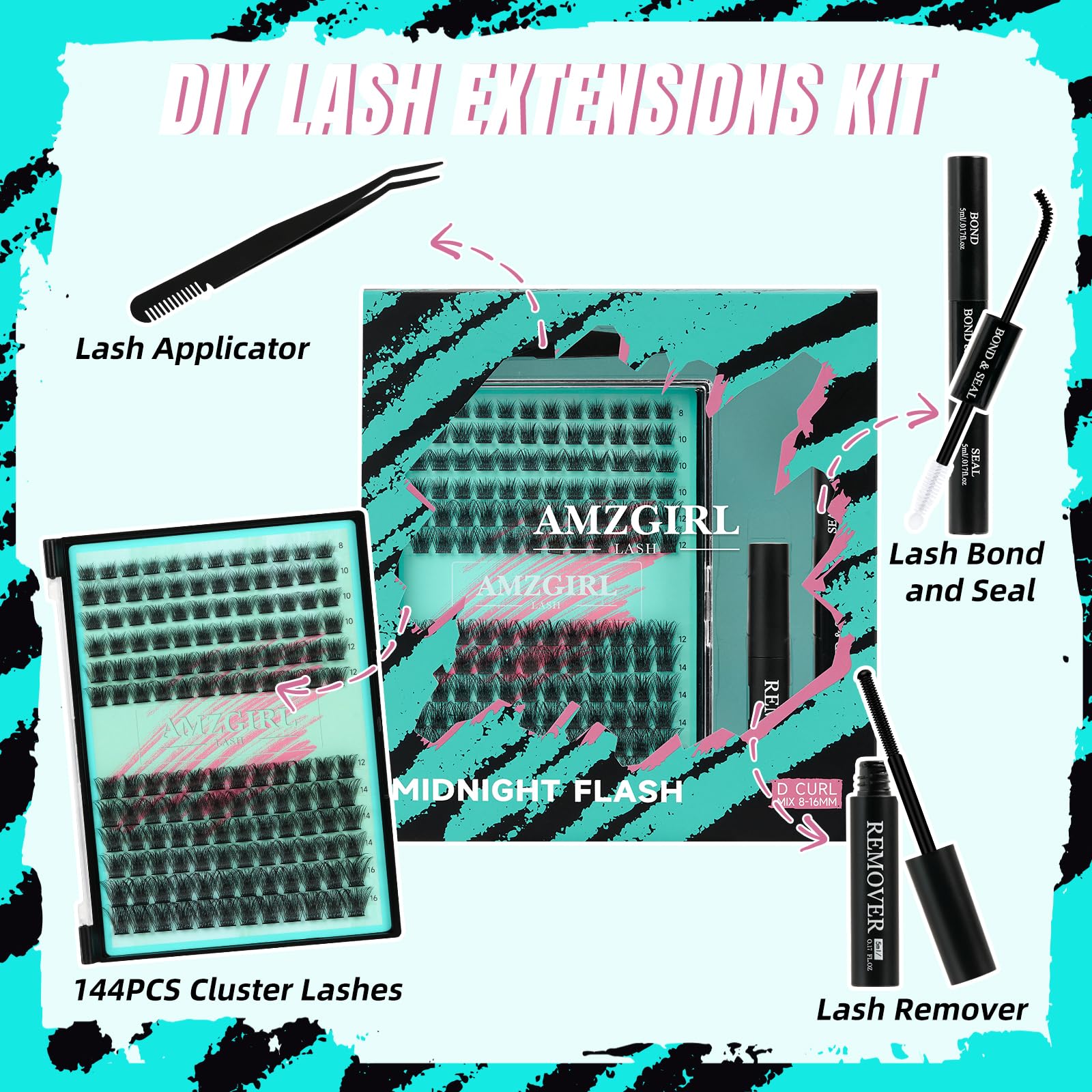AMZGIRL LASH: pinzas de aplicación de precisión para montar agrupaciones.