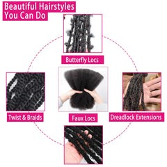 Amzluck Afro Kinky Bulk, larga duración y coloración fácil para estilo diario.