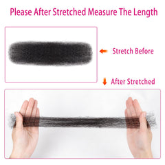 Amzluck Afro Kinky Bulk, cabello suave y sin enredos para peinados rápidos.