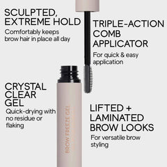 Cejas definidas con Brow Freeze Gel de Anastasia Beverly Hills.