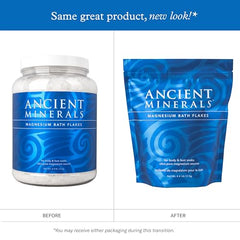 Ancient Minerals flocons-bain texture fine et dissolution rapide pour un bain efficace.