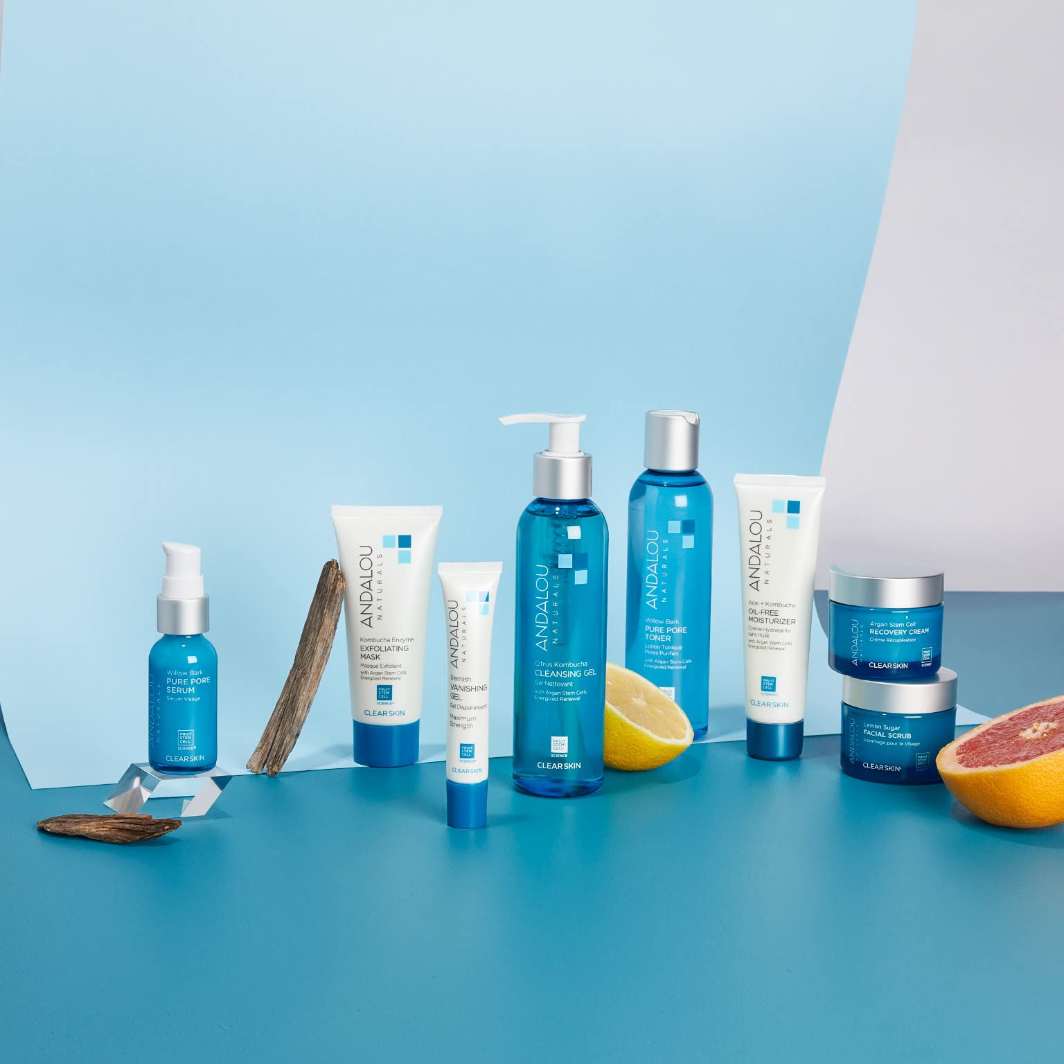 Andalou Naturals Celulas madre argan acai, potenciando piel suave y nutrida.