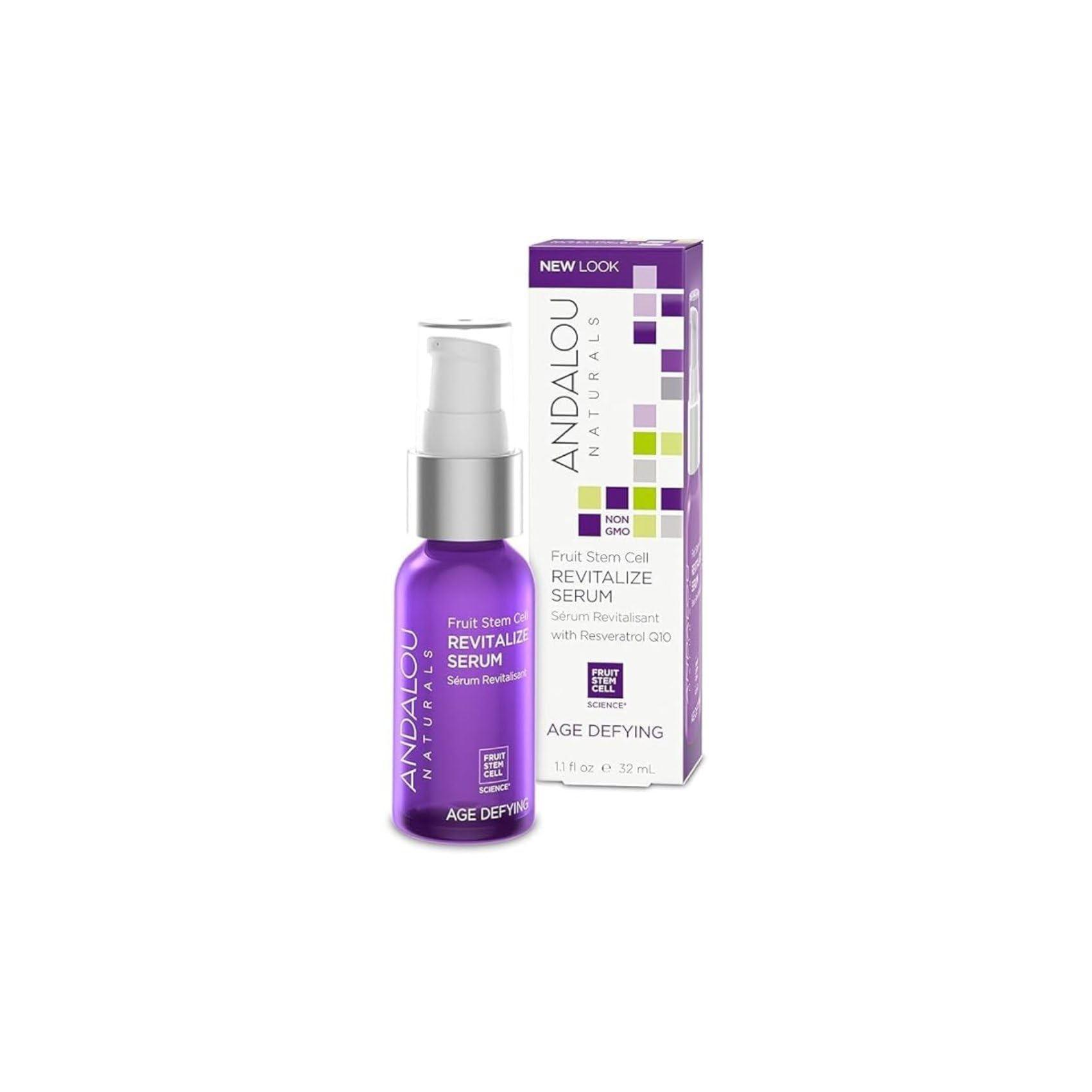 Suero Andalou Naturals Células Fruta, bote, ideal para rutina facial.