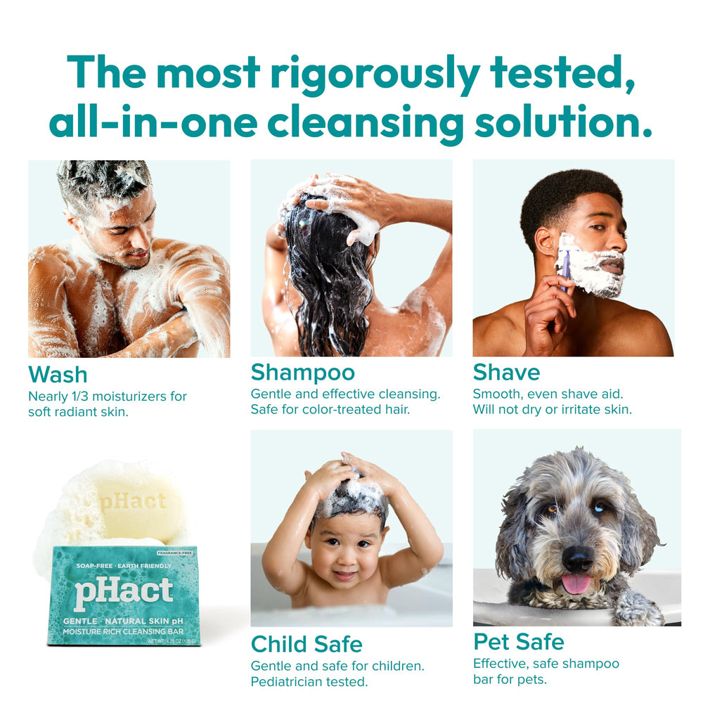pHact bar suitable for children and pets due to mild formula.