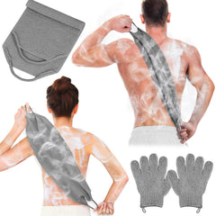 Anezus exfoliante de espalda gris, limpieza suave de la espalda en la ducha.
