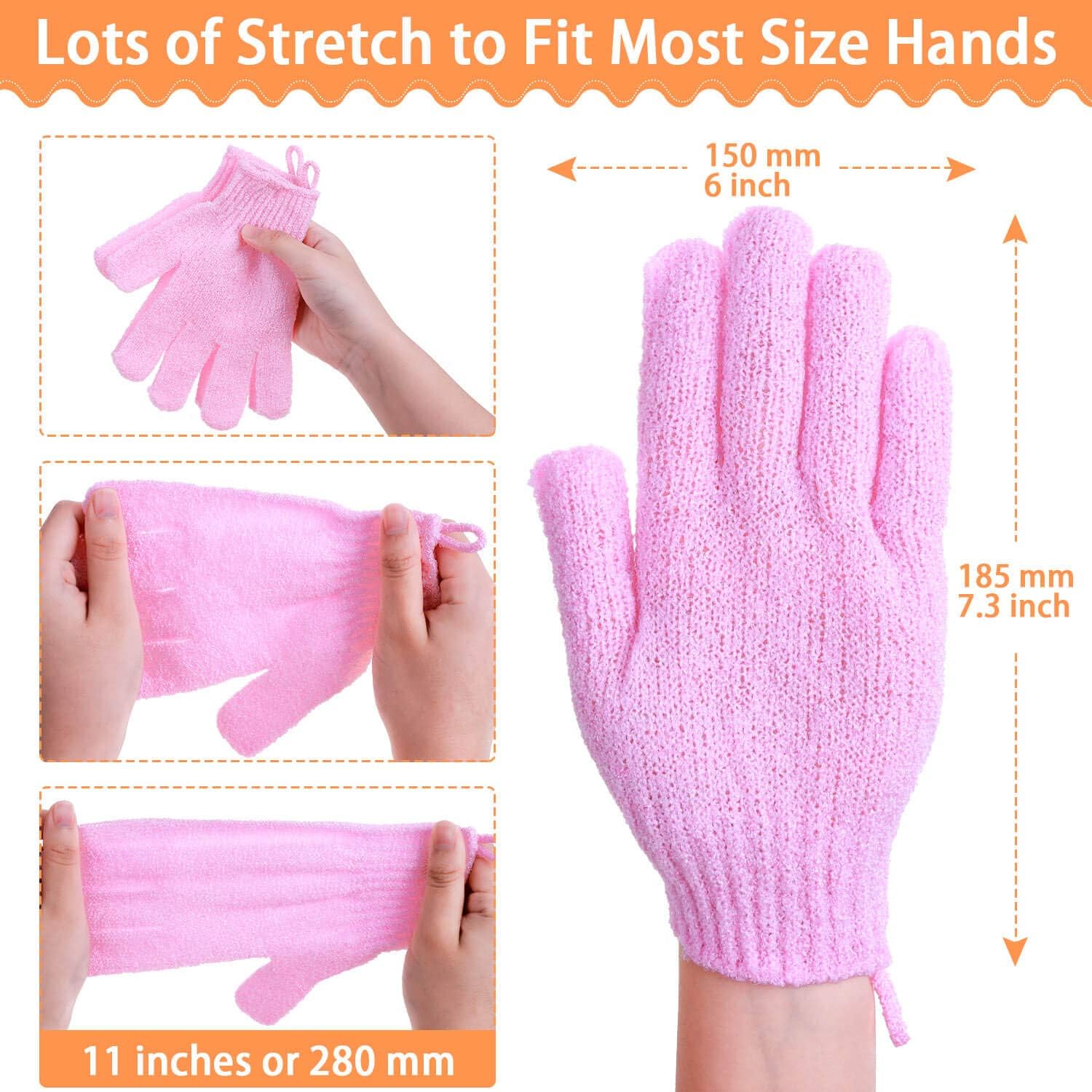anezus guantes exfoliantes verde se ajustan gracias al puño elástico.