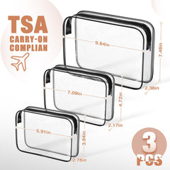 ANOOVV bolsa de aseo transparente, tamaño mediano ideal para maquillaje diario.