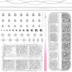 Anower perlas plata para uñas, brillo suave para manicuras elegantes