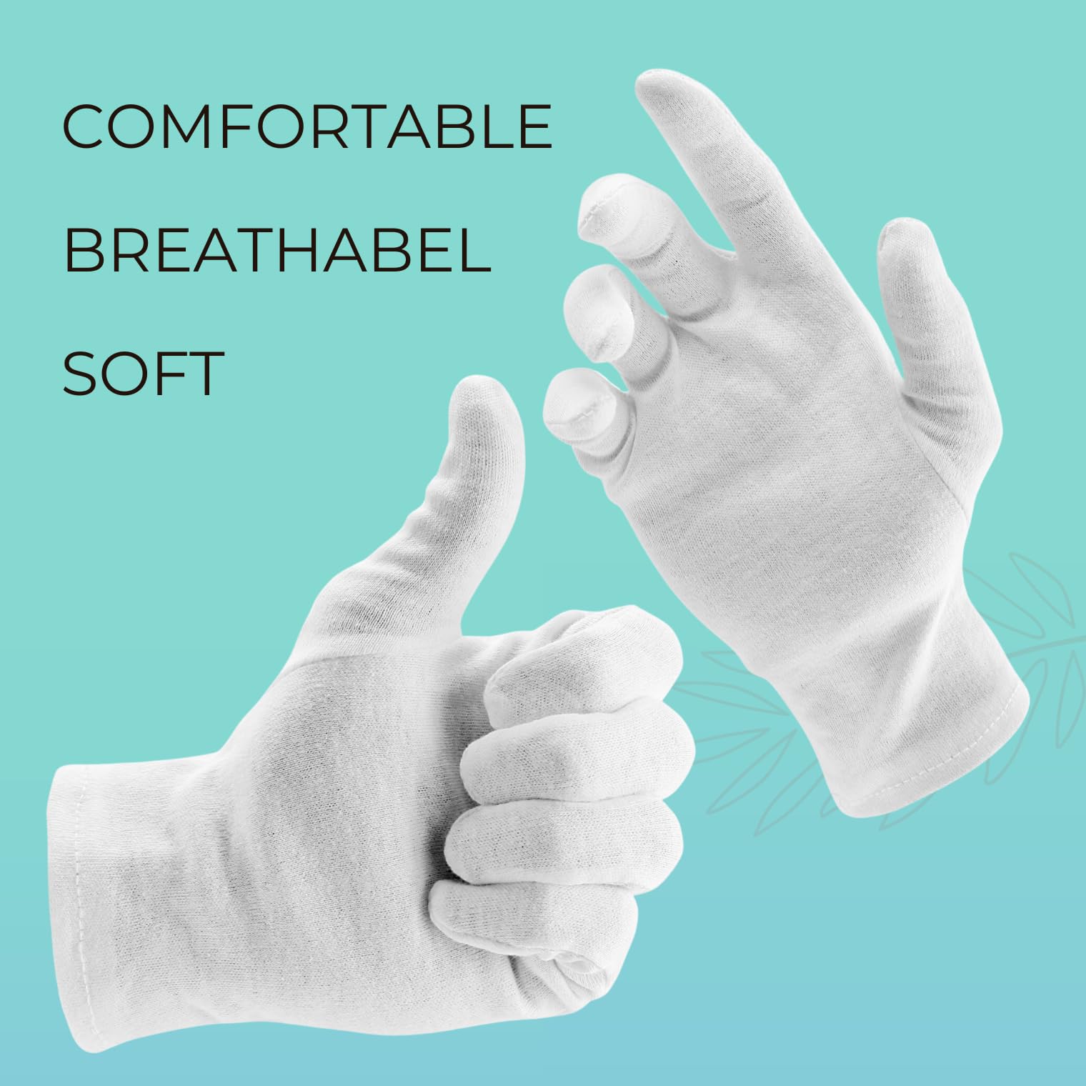 ANSMIO guantes para cuidado nocturno con crema humectante.