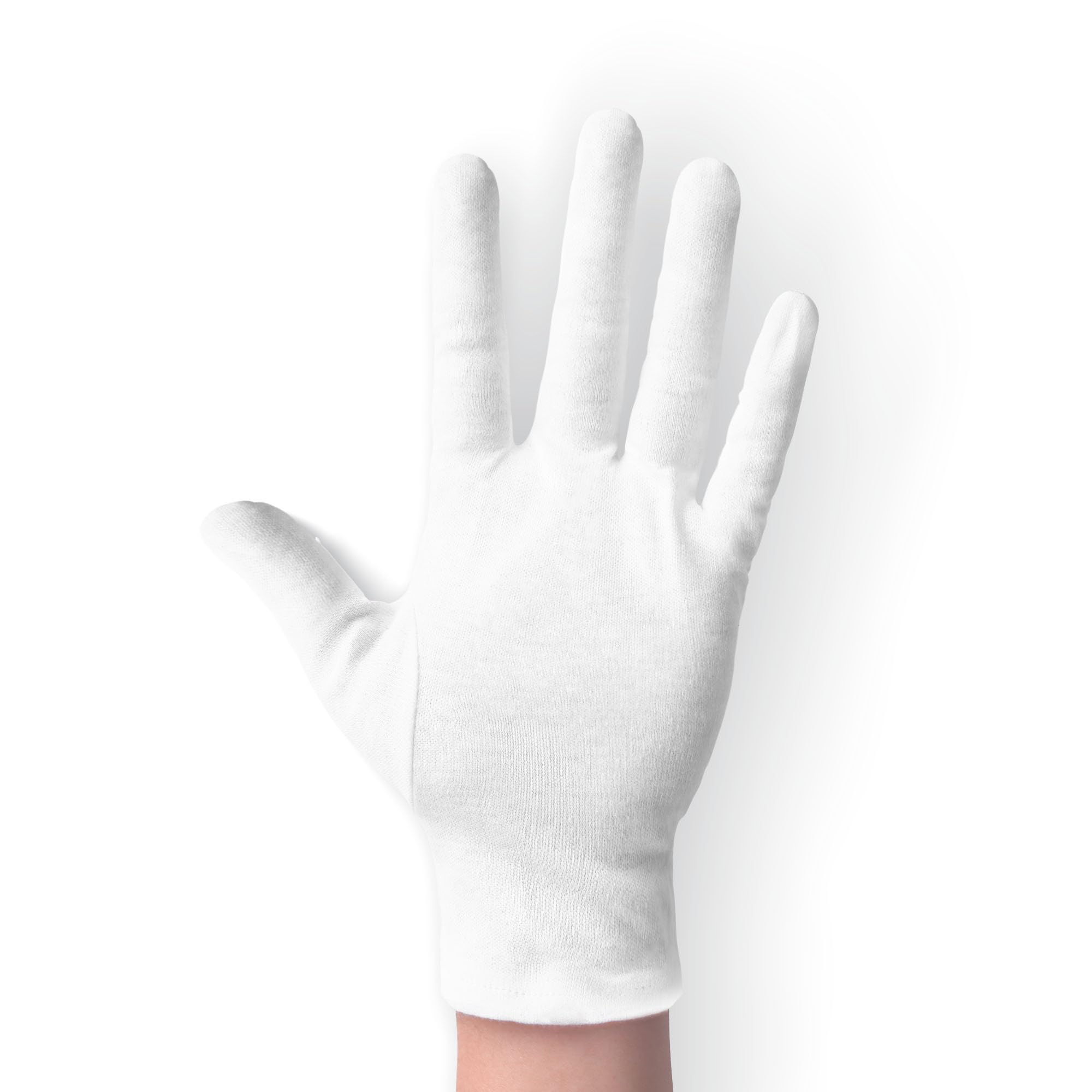 ANSMIO guantes de algodón, dos pares, para humectación nocturna suave de manos secas.