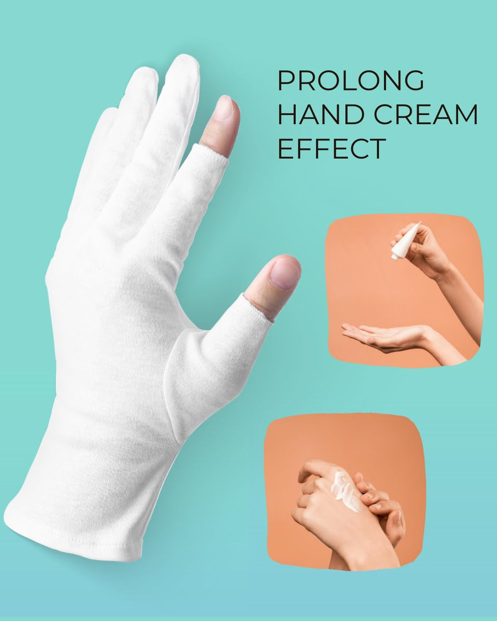 Guantes ANSMIO de algodón para piel seca, protección suave.