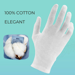 Guantes de algodón ANSMIO protegen manos secas durante actividades diarias.