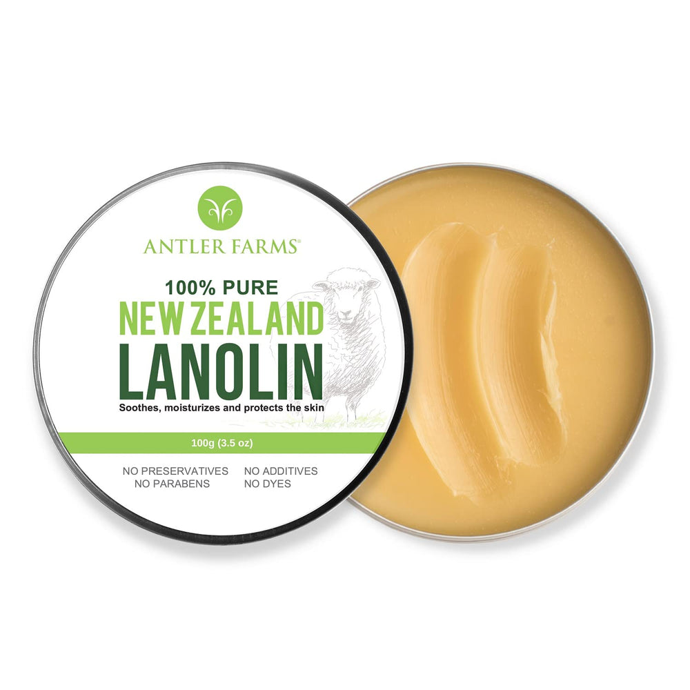 Antler Farms lanolina en bote de 100 g para uso diario