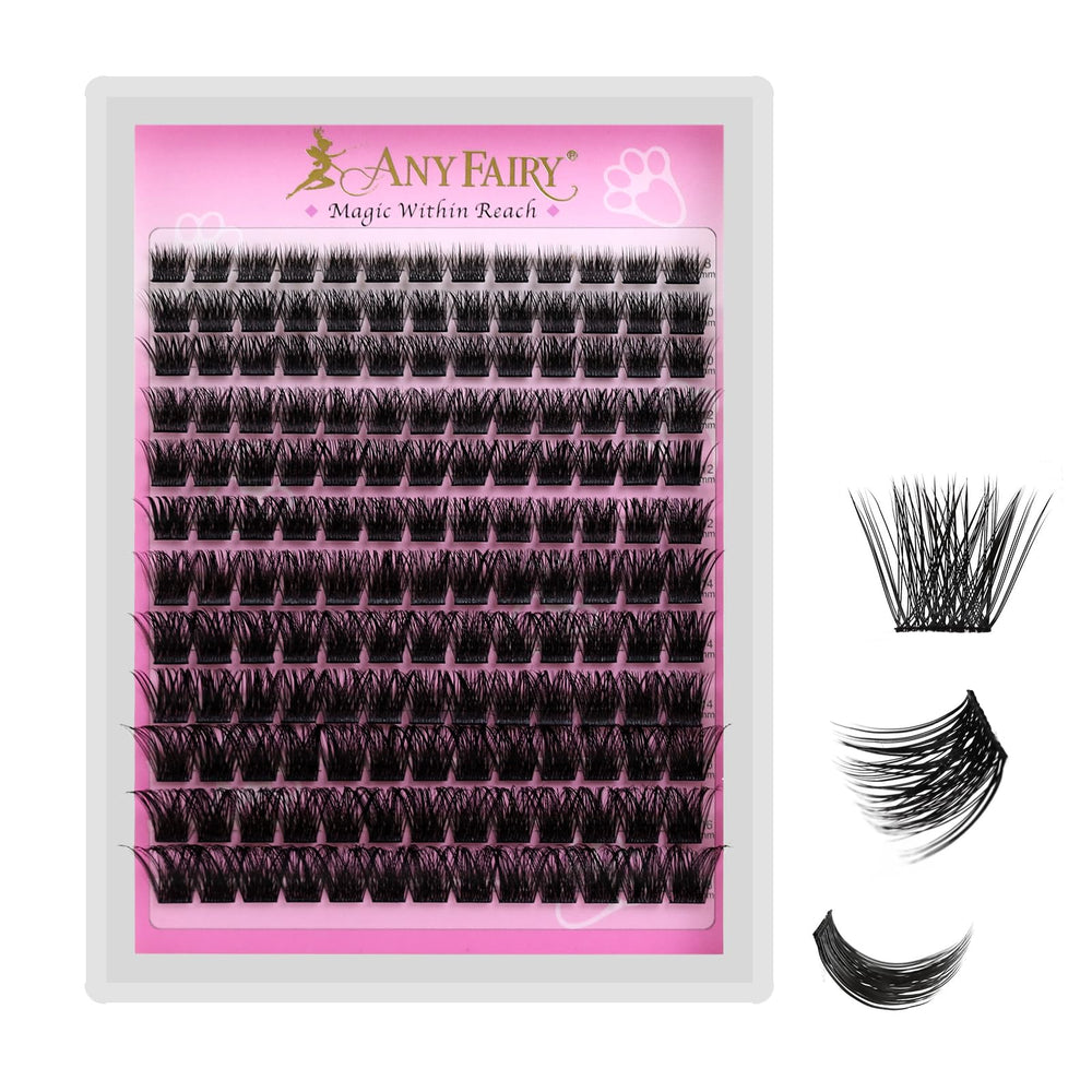 AnyFairy Lash Clusters 8-18mm, estilos variados para look personalizado.